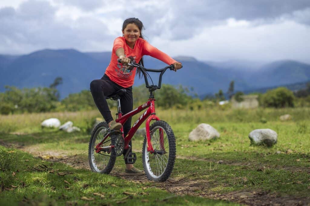 Girl on bike