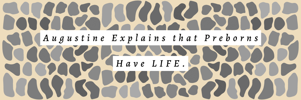 Augustine Explains Preborns Have Life